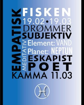 Fisken Stjernetegn Med Tekst Plakat