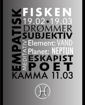 Fisken Stjernetegn Med Tekst Plakat