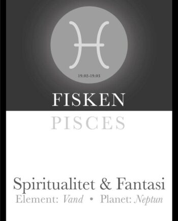 Fisken Stjernetegn Tekst Plakat