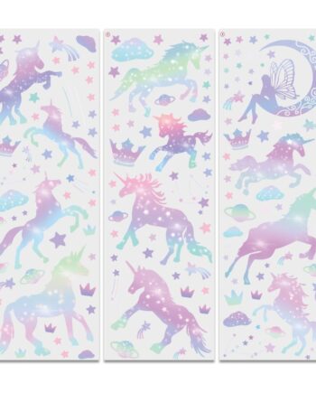 Flot Enhjørning Wallsticker  11 Farverige Enhjørninger Og Meget Andet