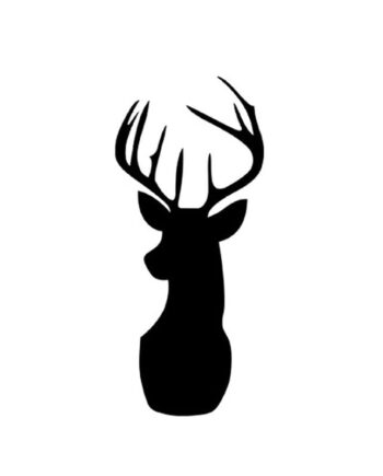 Flot Kronhjort Tavle  Wallsticker Til Kridt  57x24cm