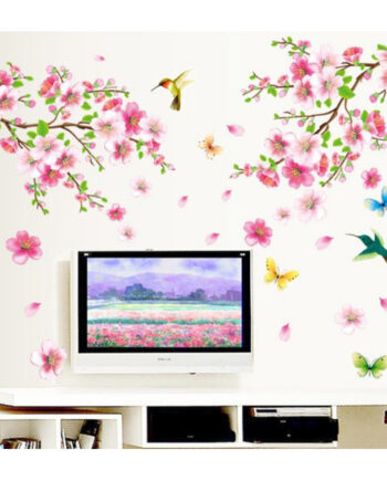 Flot Og Elegant Blomster Wallsticker  Blomstervæg