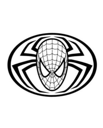 Flot Spiderman Wallsticker  Spiderman Logo  Lille  25x35cm