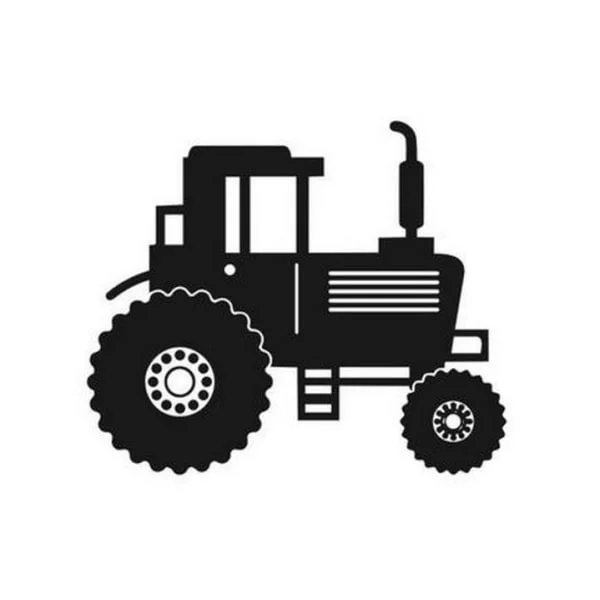 Flot Traktor Wallsticker Til Børneværelset Traktor Silhuet