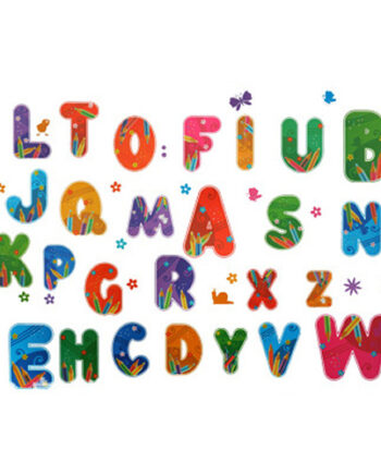 Flot Wallsticker Med Et Farverigt Alfabet Fra   Til
