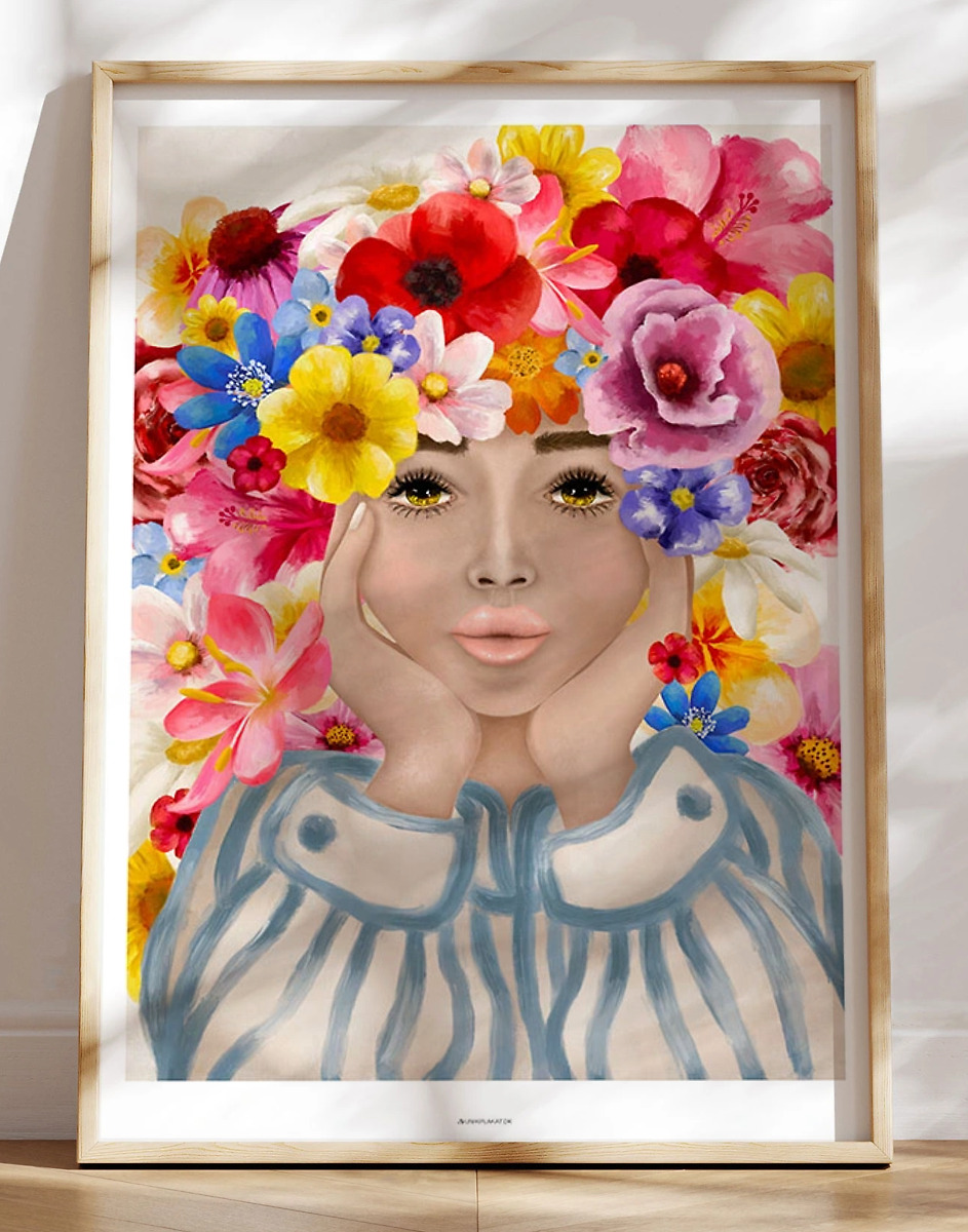 Flower Art Poster Grow Your Mind