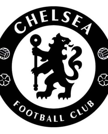 Fodbold Wallsticker  Stort Chelsea Logo  60x60cm  Sort