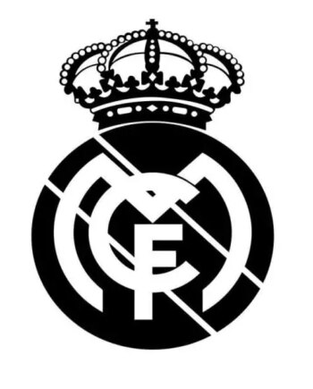 Fodbold Wallsticker  Stort Real Madrid Logo  57x83cm
