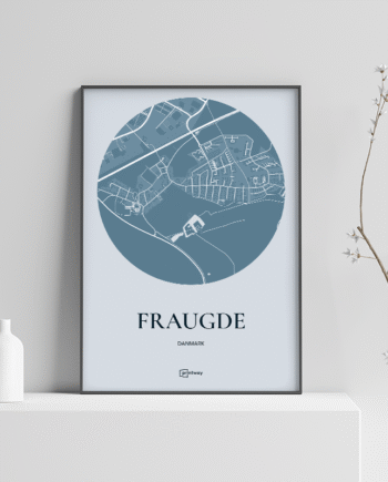 Fraugde Plakaten Rundt Kort Havblå 70 100 Cm  B1