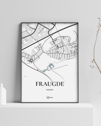 Fraugde Plakaten Fuldt Kort Hvid 70 100 Cm  B1
