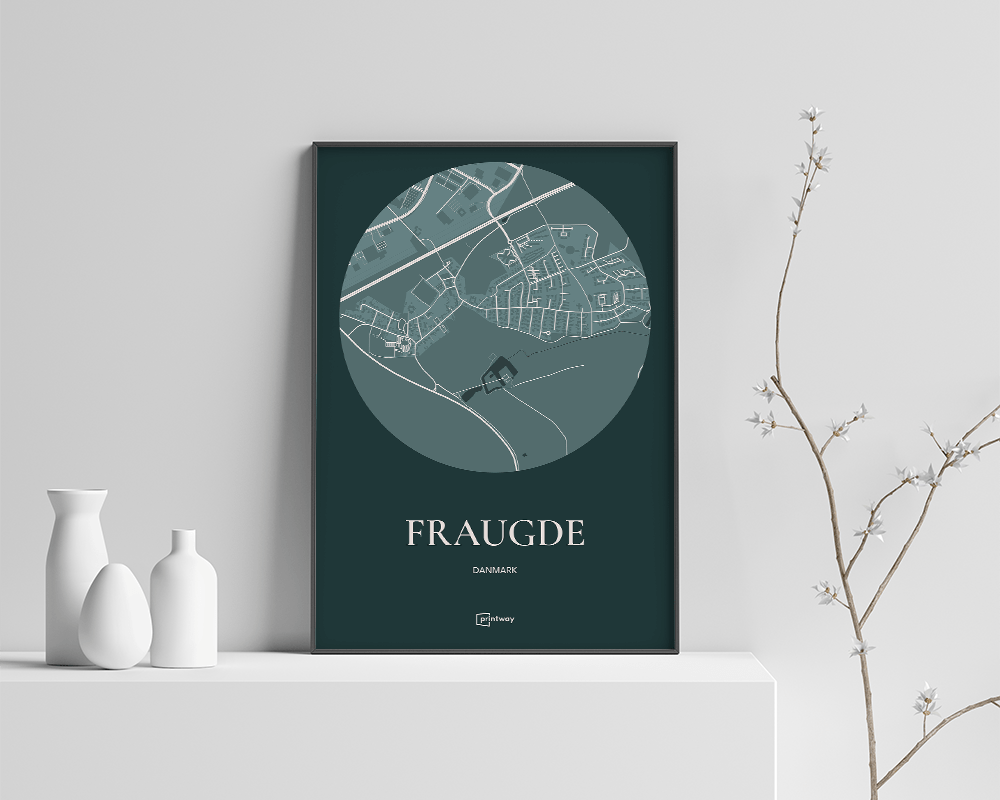 Fraugde Plakaten Rundt Kort Skovgrøn 70 100 Cm B1