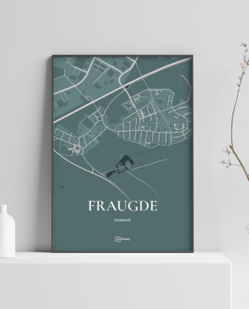 Fraugde Plakaten Fuldt Kort Skovgrøn 70 100 Cm  B1