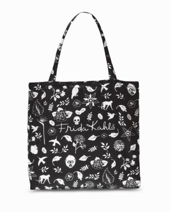 Frida Kahlo   Indkøbsnet Black   White Icon