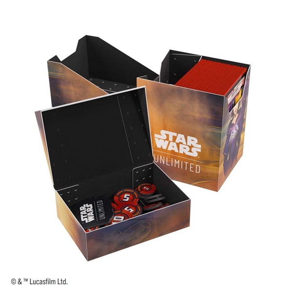 Gamegenic Deck Box: Star Wars: Unlimited Set : Secrets Of Power Soft Crate Palpatine Padm 195 169