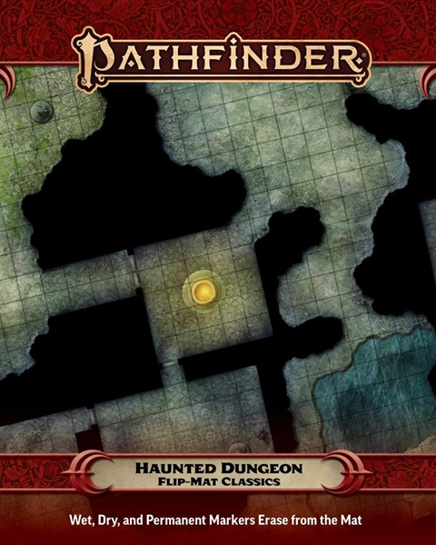 Gamemastery Flip-mat Classics: Haunted Dungeon Tabletop 195 165 Tte Pathfinder Pzo31045