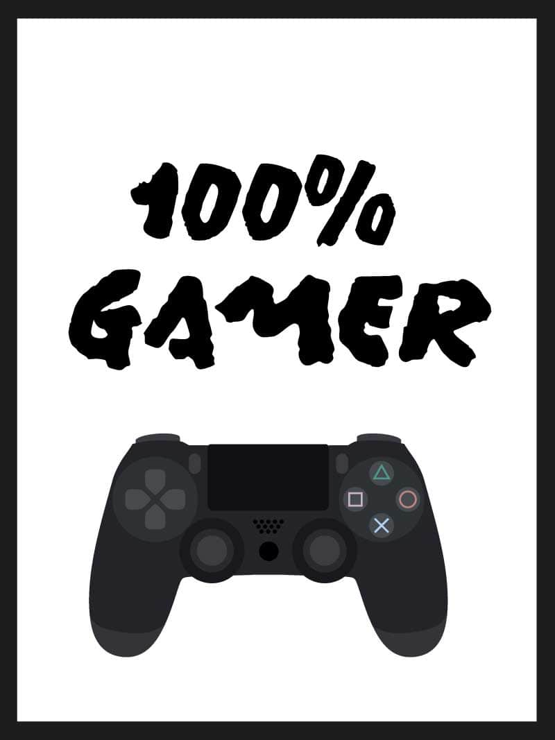 100  Gamer Gamer Plakat