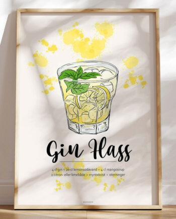 Gin Hass Opskrift Plakat