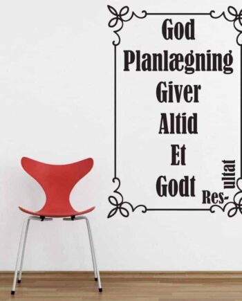 God Planlægning Wallsticker