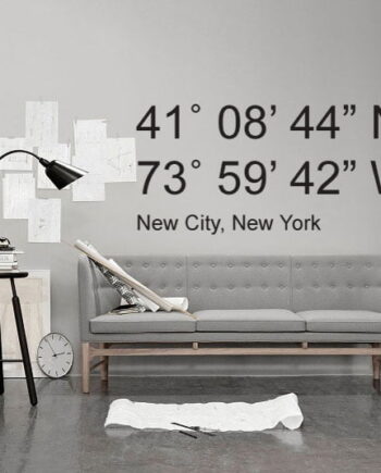 Gps Koordinater Wallsticker