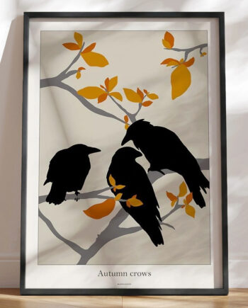 Grafisk Plakat Med Krager