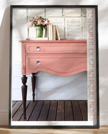 Grafisk Plakat Pink Kommode