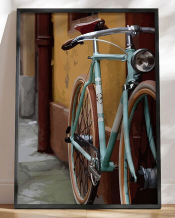 Grafisk Plakat Turkis Cykel