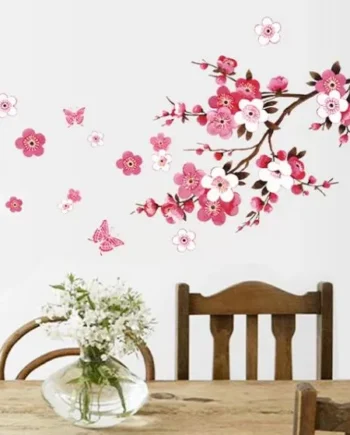 Gren Med Kirsebærblomster Wallsticker