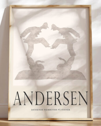 Andersen Papirklip Plakat Dansende Pjerroter På Svaner