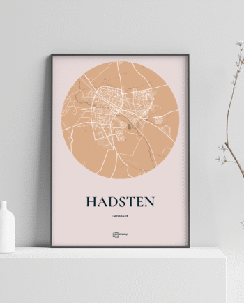 Hadsten Plakaten Rundt Kort Guld 70 100 Cm  B1