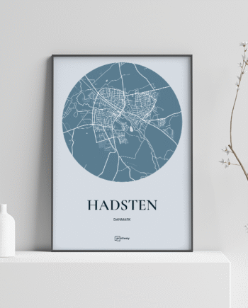 Hadsten Plakaten Rundt Kort Havblå 70 100 Cm  B1