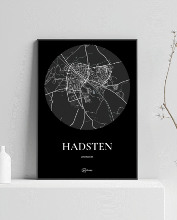 Hadsten Plakaten Rundt Kort Sort 70 100 Cm  B1
