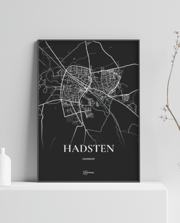 Hadsten Plakaten Fuldt Kort Sort 70 100 Cm  B1