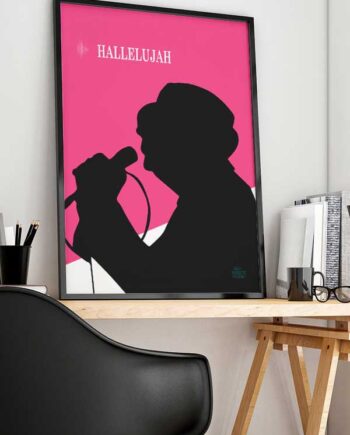 Hallelujah-plakat  Pink  21   29    A4  Kr  199 -