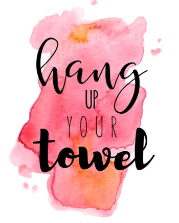 Hang Up Your Towel Lyserød Af Pluma Posters