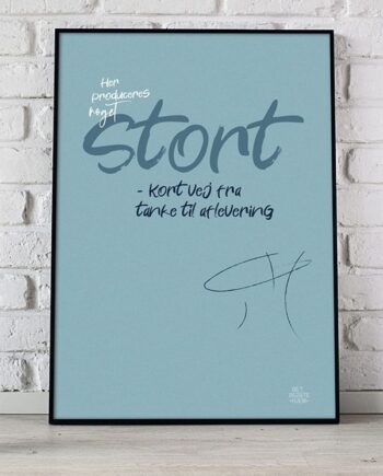 Her Produceres Noget Stort-toiletplakat 21   29    A4  Kr  199 -