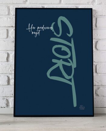 Her Produceres Noget Stort-toiletplakat  Simpel  21   29    A4  Kr  199 -