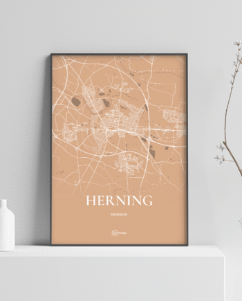 Herning Plakaten Fuldt Kort Guld 21 30 Cm  A4