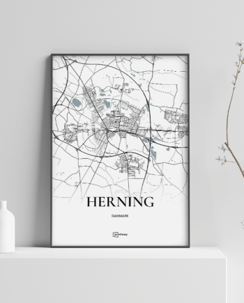Herning Plakaten Fuldt Kort Hvid 21 30 Cm  A4
