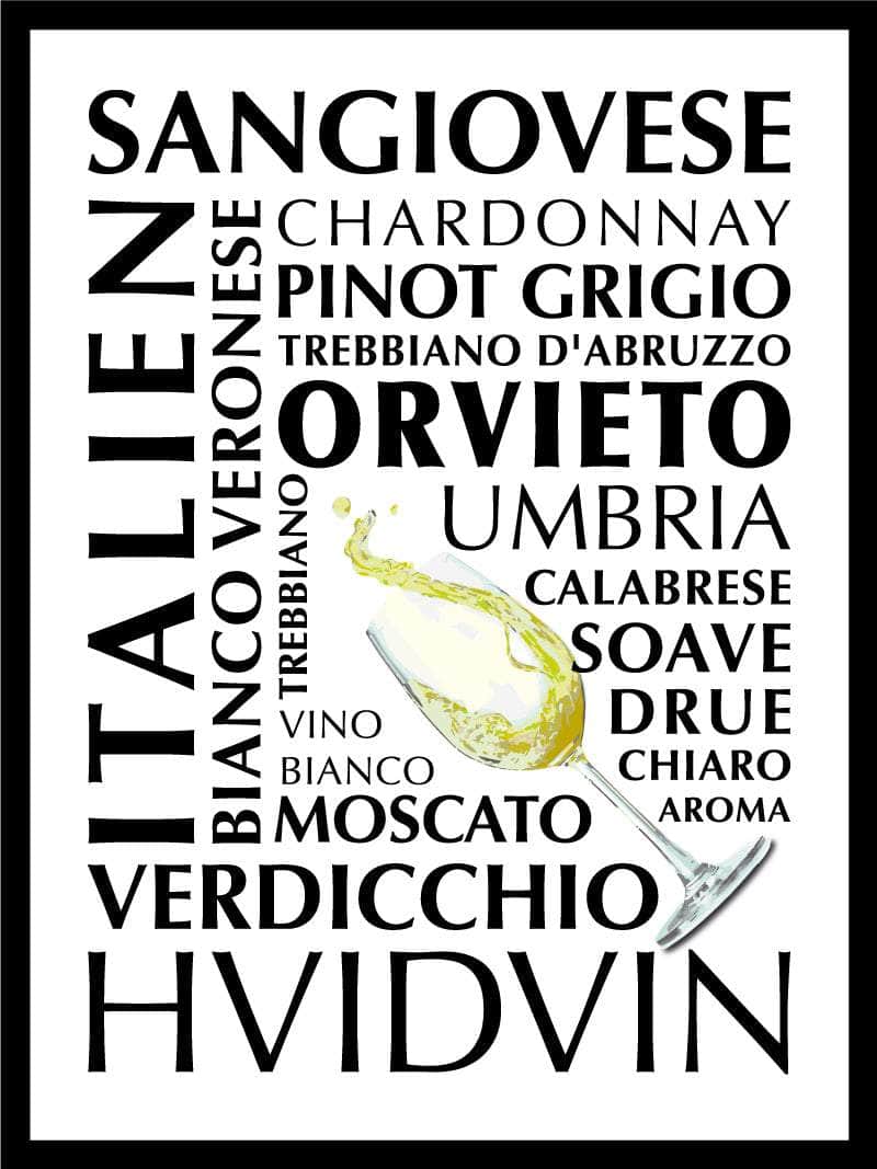 Hvidvin Plakat Italien