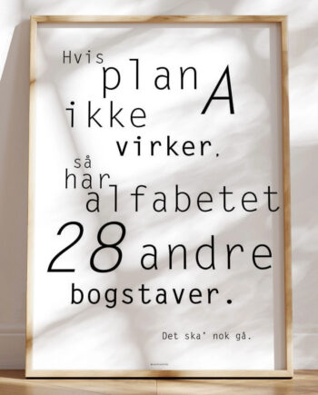 Hvis Plan   Ikke Virker Plakat