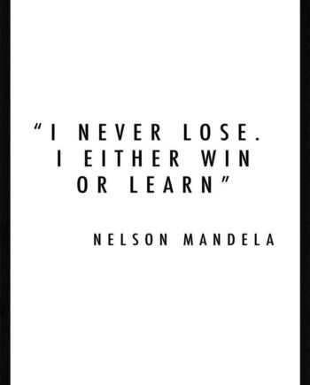 Never Loose Nelson Mandela Plakat