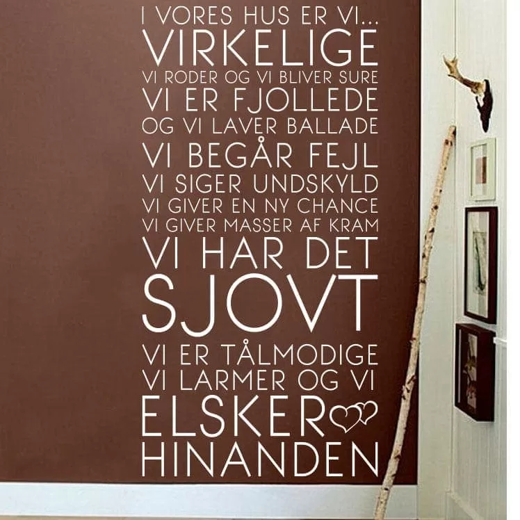Vores Hus V2 Wallsticker