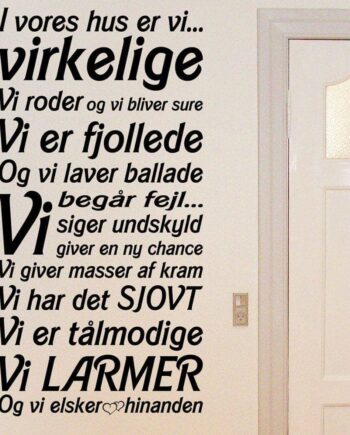 Vores Hus Wallsticker