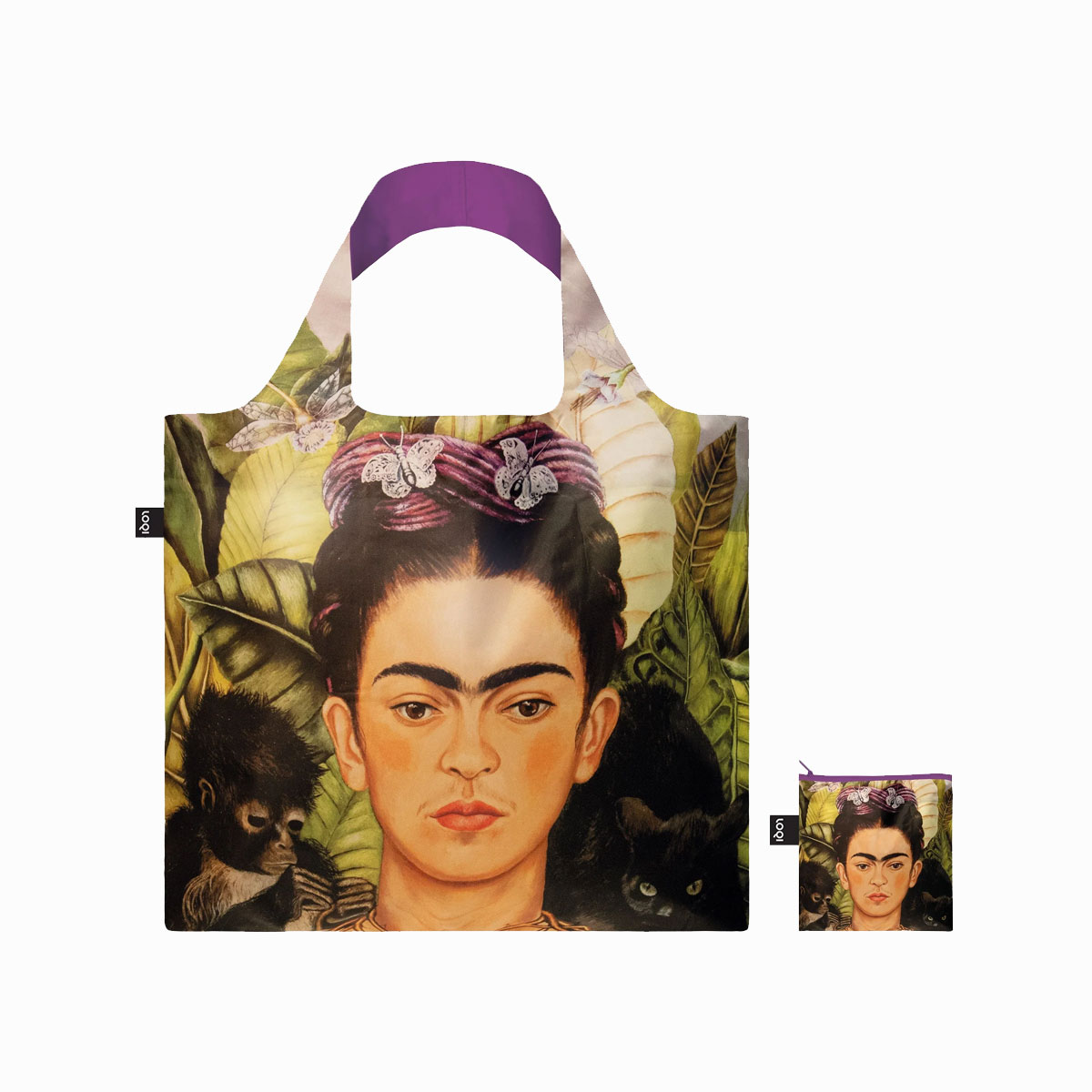 Indkøbsnet Frida Kahlo Self Portrait With Hummingbird