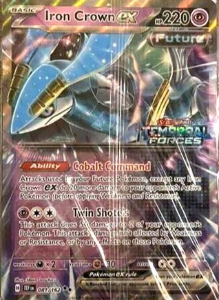 Iron Crown Ex  Pokemon Scarlet   Violet: Temporal Forces   Pokemon Stamped Promos  Sealed Oversize Promo