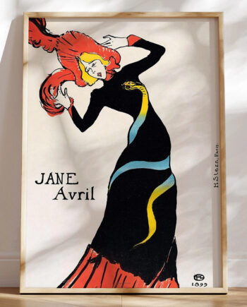 Jane Avril Plakat Af Henri De Toulouse Lautrec