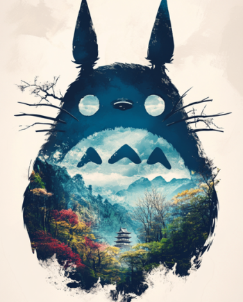Japansk Plakat 150  Skovens Vogter