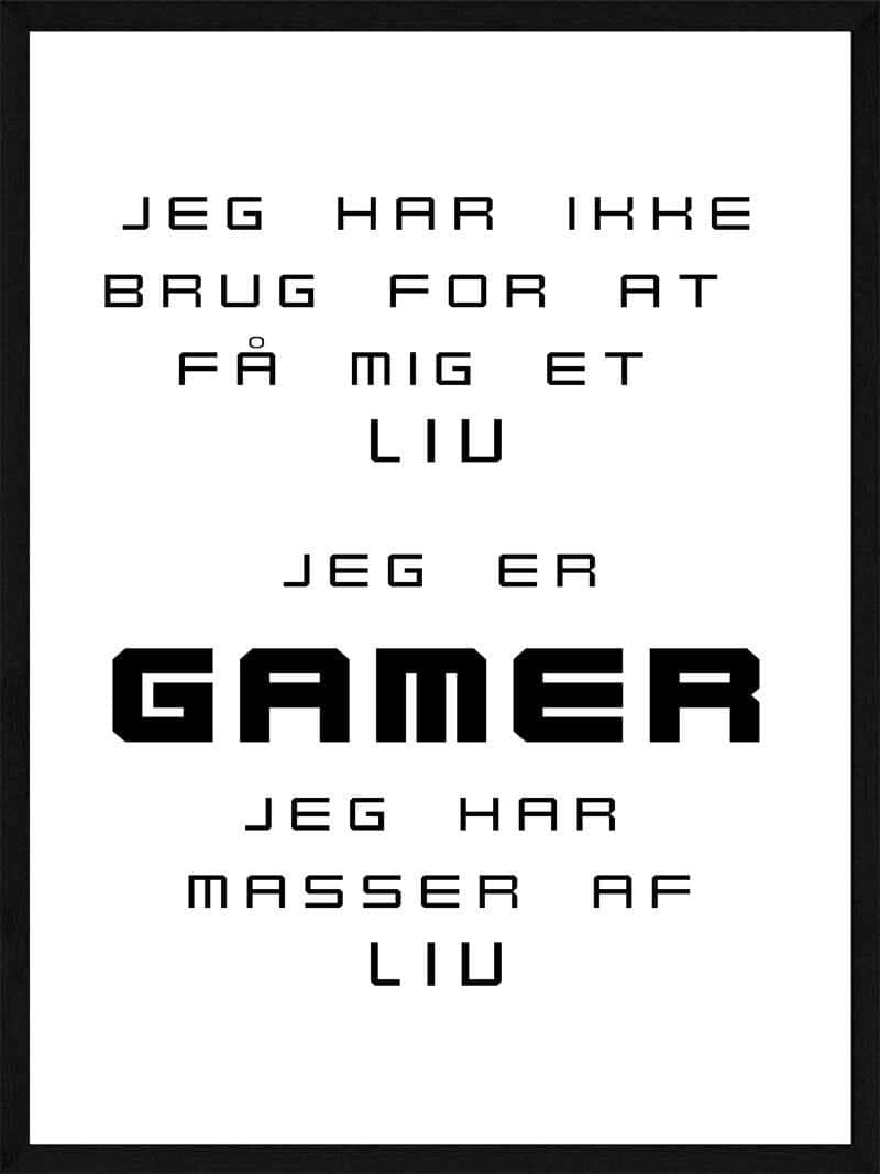 Jeg Er Gamer Gamer Plakat