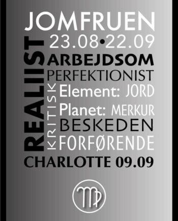 Jomfruen Stjernetegn Med Tekst Plakat