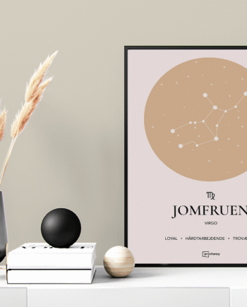 Jomfruen Stjernetegn Plakat Guld 60 84 Cm  A1